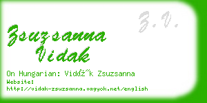 zsuzsanna vidak business card